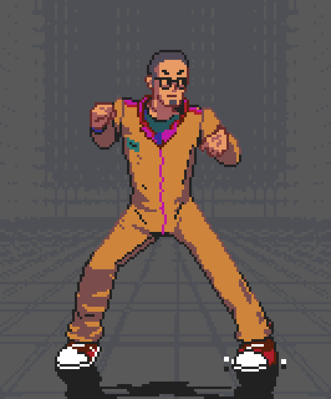 Space Cadet, fighting stance.